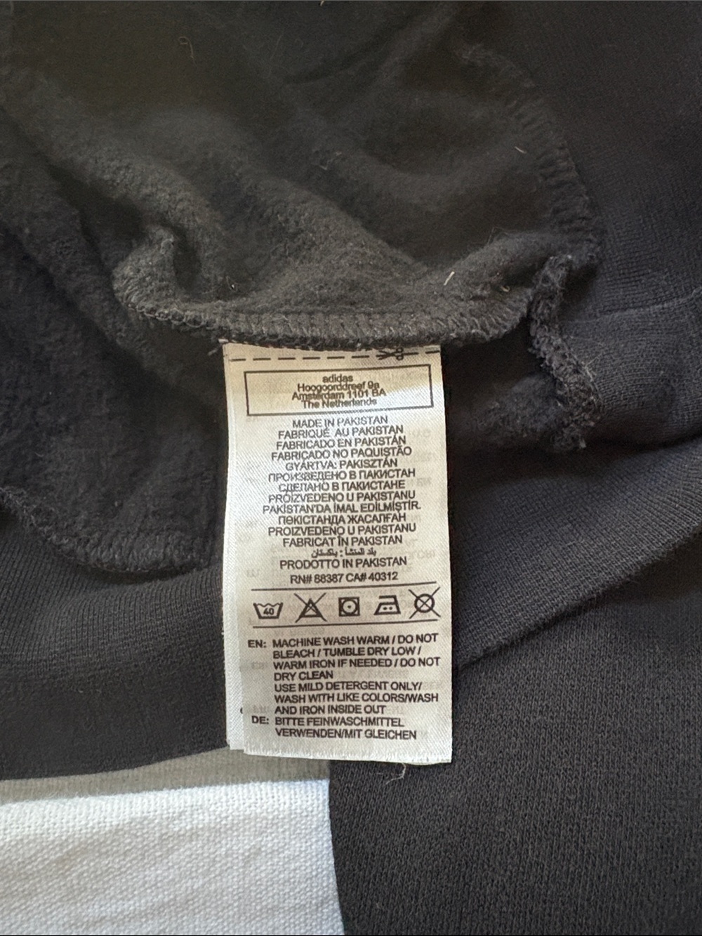 Adidas Black Pullover Hoodie with Subtle Logo - Picture 5 of 5